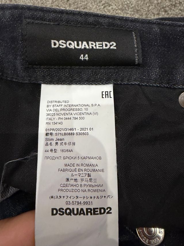 Dsquared2 Jeans negros con Pintura