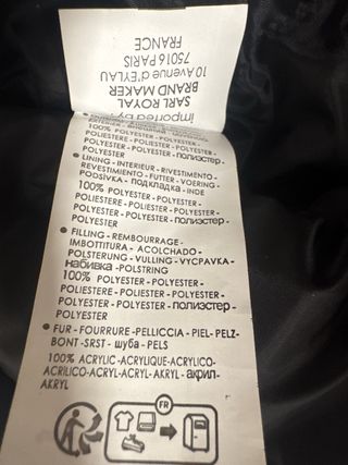 Abrigo Geographical Norway XL Azul Marino Nueva