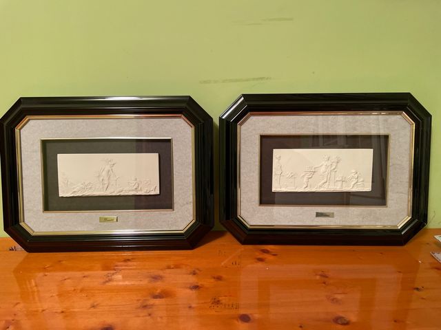 2 Cuadros Donatello Marco Negro y Dorado