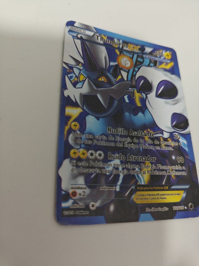 Carta Pokémon Thundurus EX año2018 español