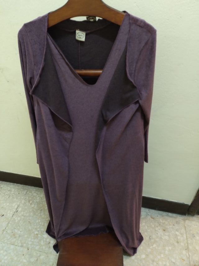 Camisón y bata larga morada talla L