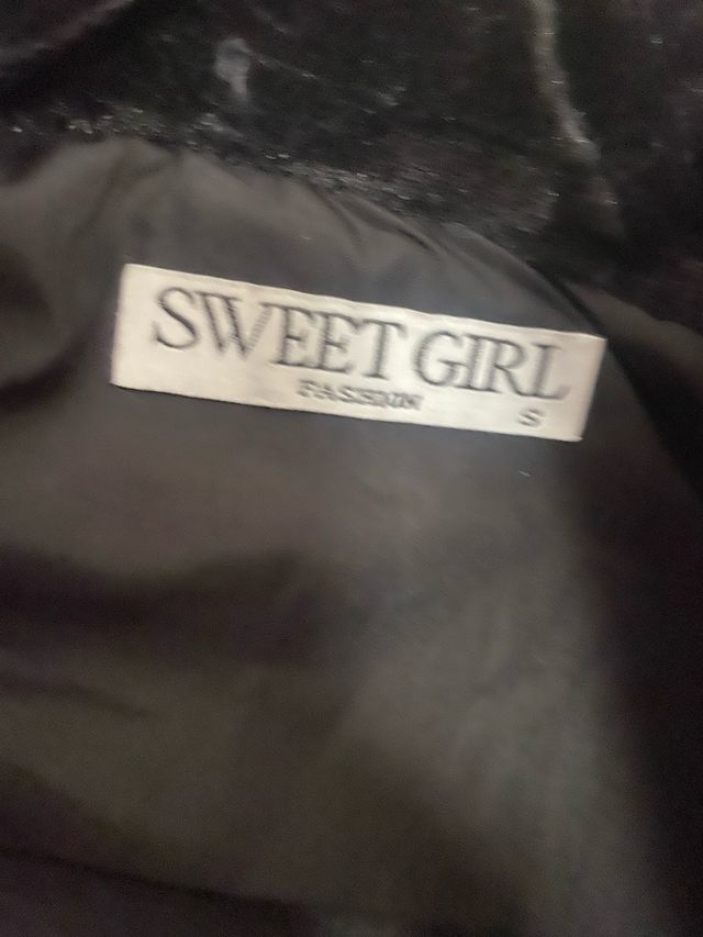 Chaleco acolchado lentejuelas negro/plata