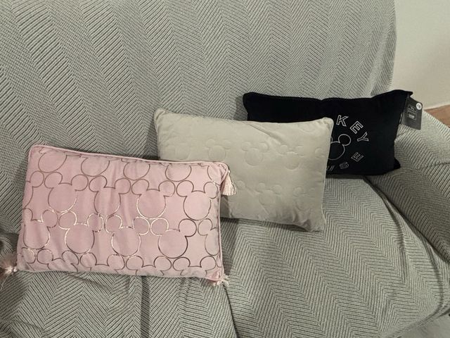 Set Cuscini Disney Topolino Rosa Nero Grigio