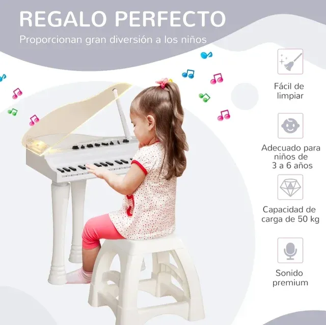 Piano Infantil Blanco