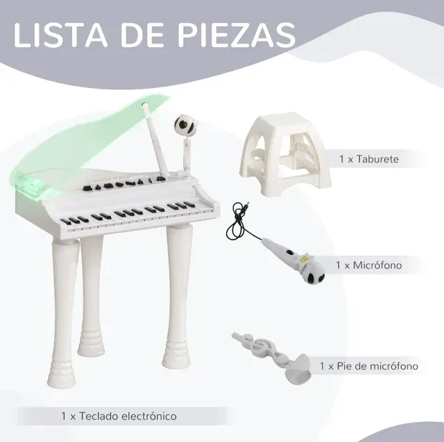Piano Infantil Blanco