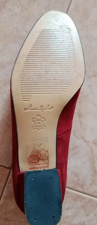 Zapatos Mujer Terciopelo Granate