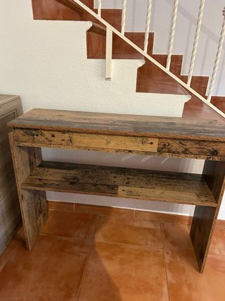 Mesa consola de madera 80x30x102 cm