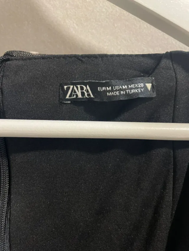 Vestido Zara Negro Lunares Talla M