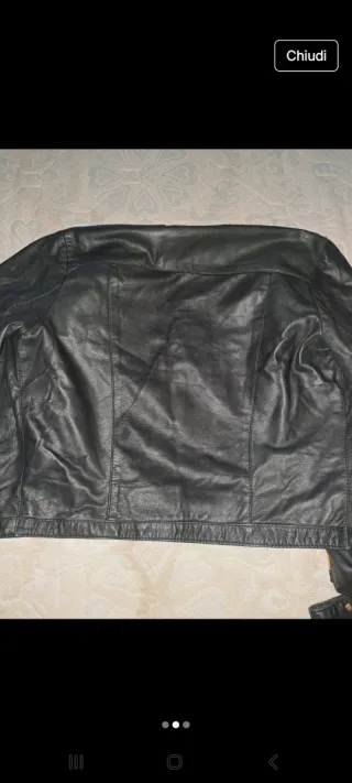 Chiodo vera pelle Fiona nero