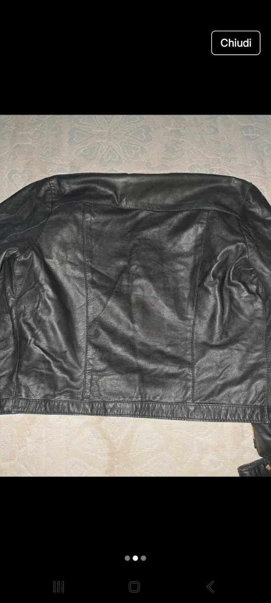 Chiodo vera pelle Fiona nero