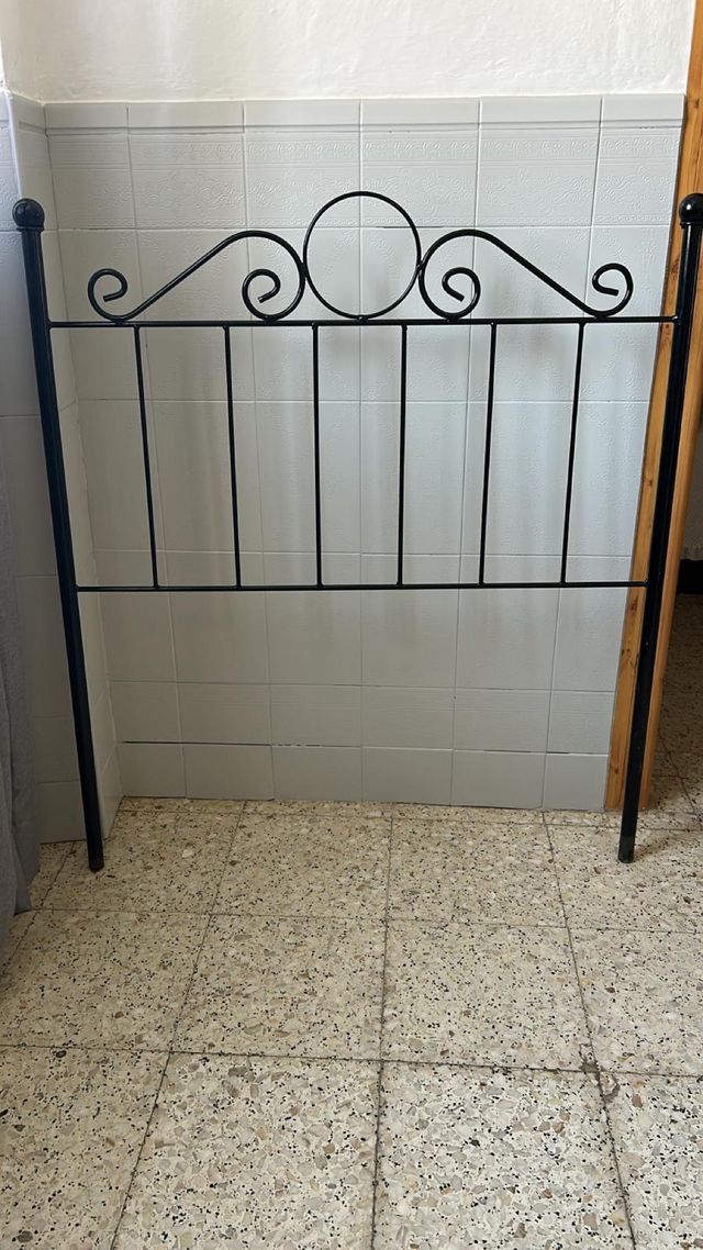 2 Cabeceros Metal Negro 110x125cm