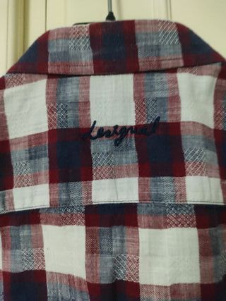 Camisa Desigual XL Manga Corta Cuadros