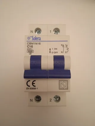 2x magnetotérmico Solera 1P+N 16A