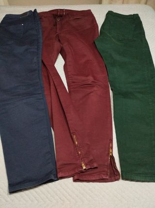 Lote 3 pantalones de mujer Zara