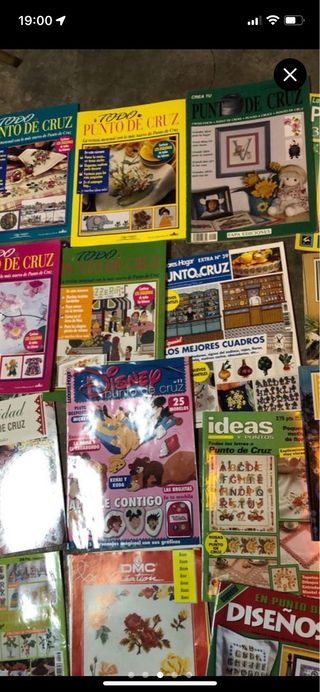 lote de revistas de punto de cruz antiguas