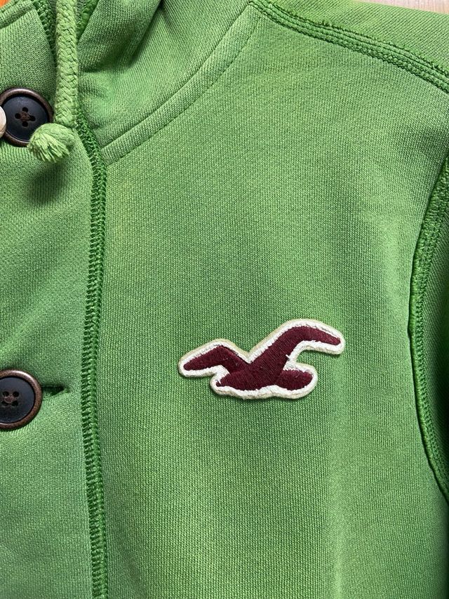 Sudadera Hollister Verde con Botones