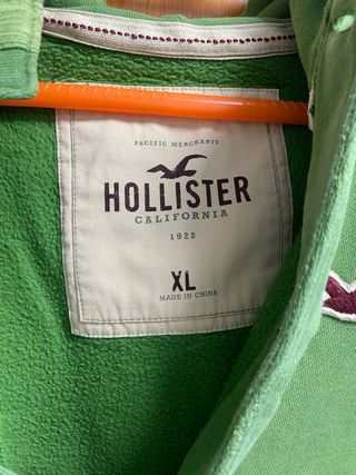 Sudadera Hollister Verde con Botones