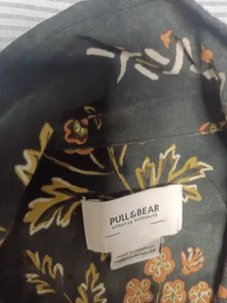 Camisa Estampada Pull&Bear Hombre Talla M