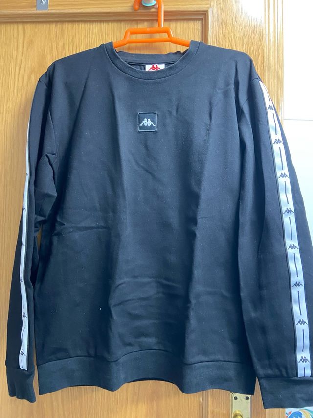Sudadera Kappa Negra con Logo