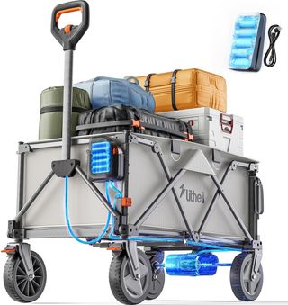 Carretilla playa campo Plegable y eléctrica