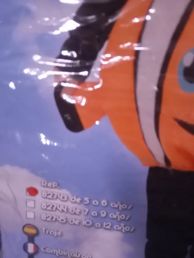 Disfraz Pez Payaso Talla 5-6 años