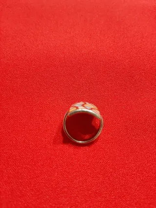 Anillo Plata Diseño Mosaico Multicolor