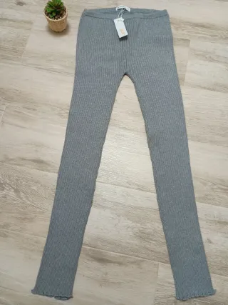 Leggings de punto grises