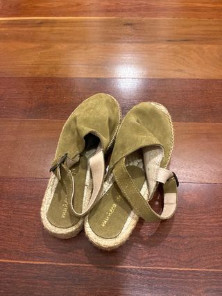 Alpargatas Muñeca de Trapo Talla 38 Verde Oliva