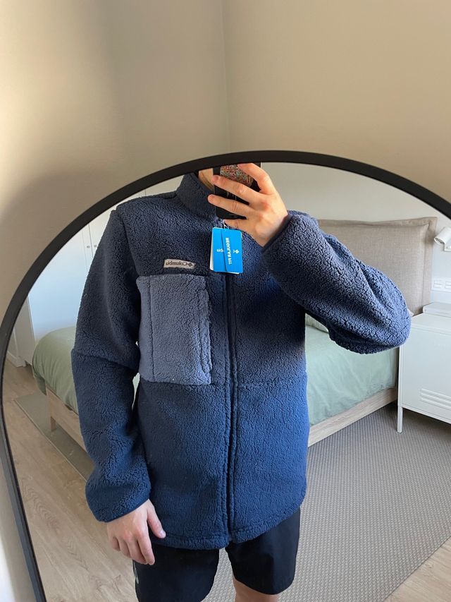 Forro polar Columbia azul y gris