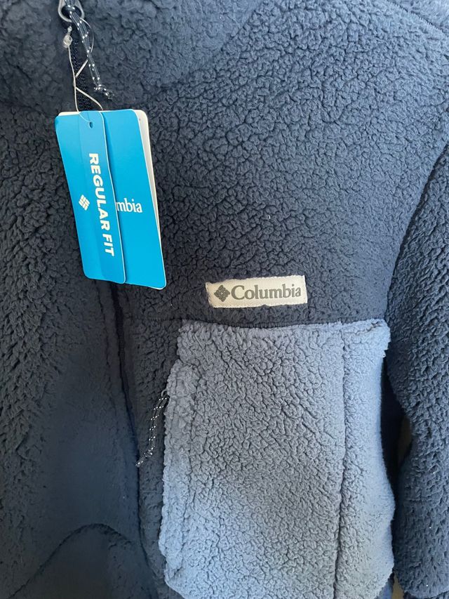 Forro polar Columbia azul y gris