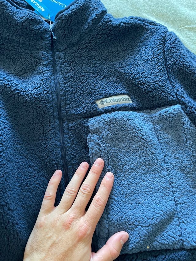 Forro polar Columbia azul y gris