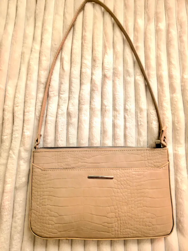 Bolso Lefties Beige efecto piel cocodrilo