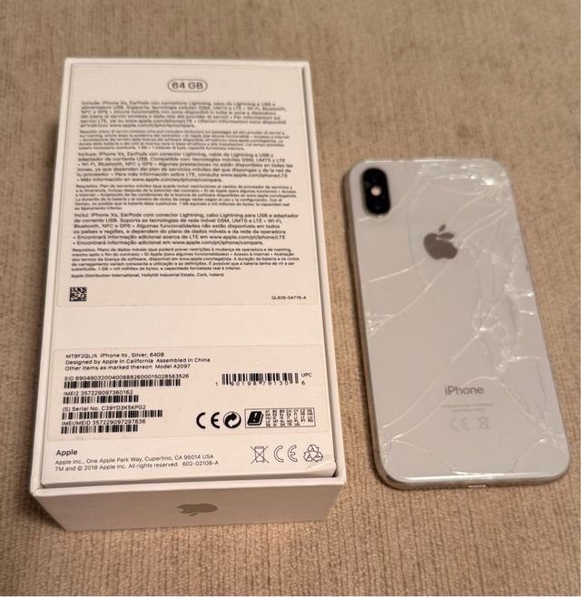 iPhone XS 64 GB Plata
