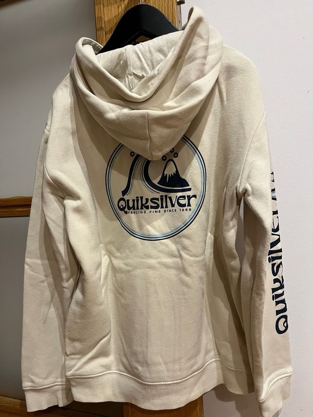 Sudadera Quiksilver Beige y Azul Talla 10