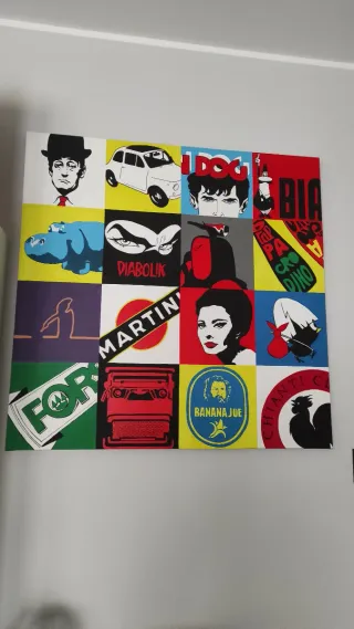 Tela Pop Art Italian Icons