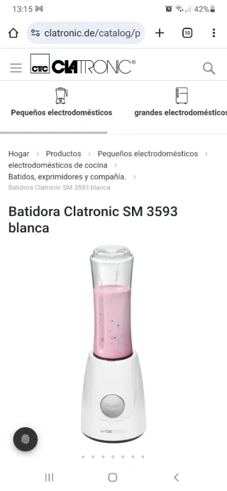 Batidora Clatronic Smoothie-Maker SM 3593