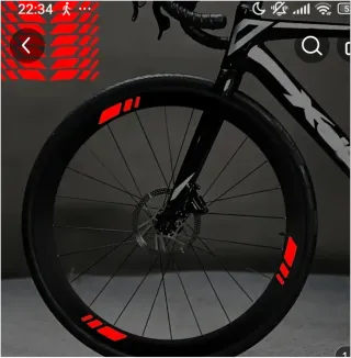 Reflectantes Ruedas Bicicleta Rojos