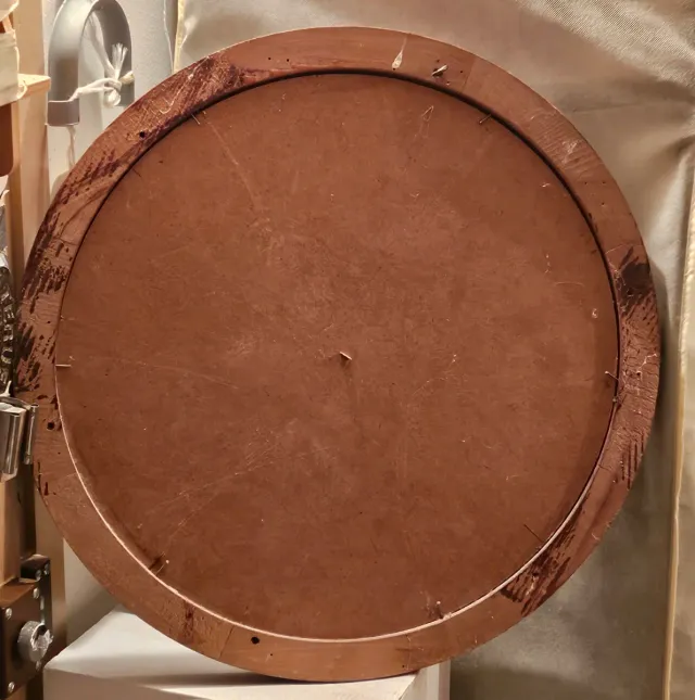 Espejo Redondo Madera y Cristal