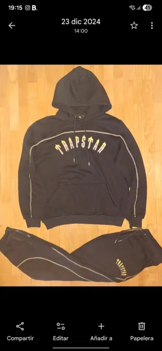 Chándal Trapstar Central cee Negro