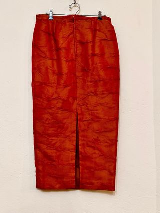 Traje de seda salvaje ceremonia naranja