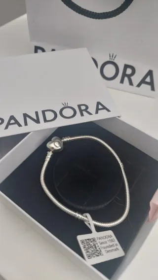 Pulsera Cierre Corazón Plata tallas 16,17,18,19,21