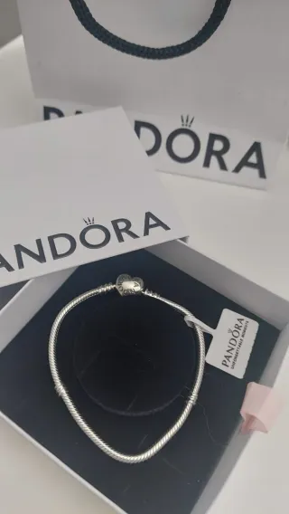 Pulsera Cierre Corazón Plata tallas 16,17,18,19,21
