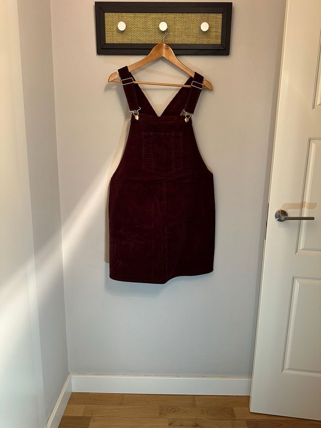 Baule in velluto a coste H&M Bordeaux