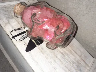 Hucha con forma de cerdito, hecha de cristal ver