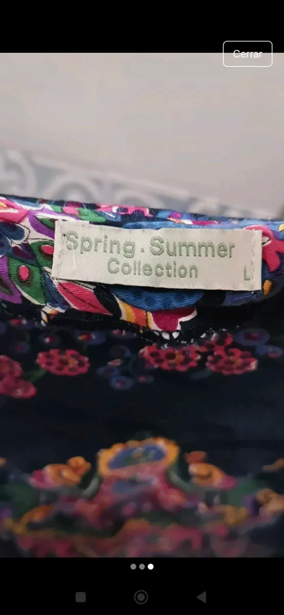 Vestido mini estampado floral estilo 70