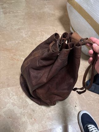 Mochila Petate Cuero Marrón