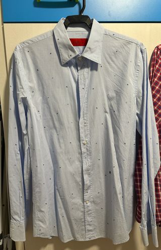 Camisa Carolina Herrera Azul y Blanca