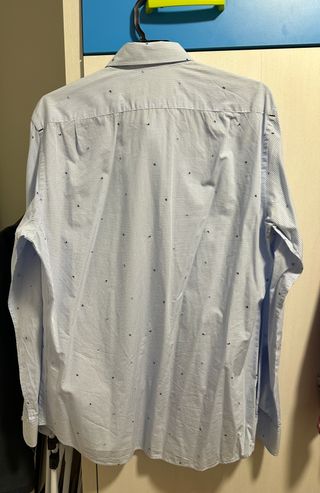 Camisa Carolina Herrera Azul y Blanca