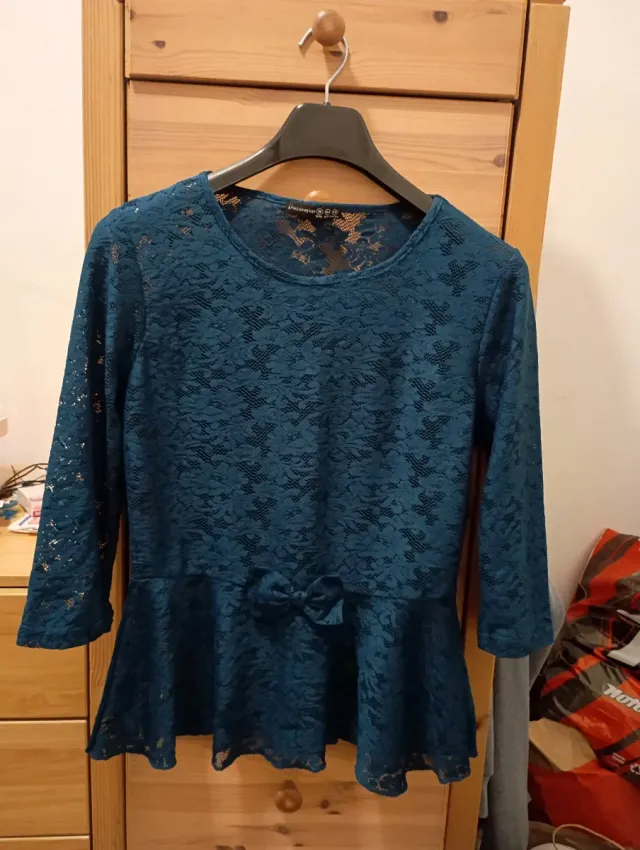 Blusa larga con lazo