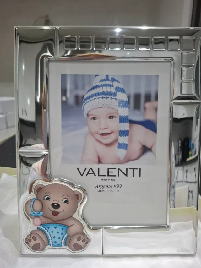 Marco de fotos de plata Valenti oso